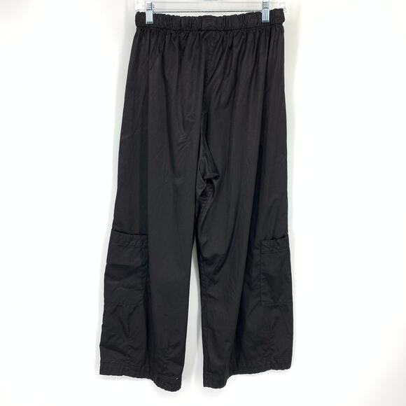Bryn Walker Wide Leg Pull On Cropped Pants Womens Size Small Black Cupro Blend - Picture 2 of 7